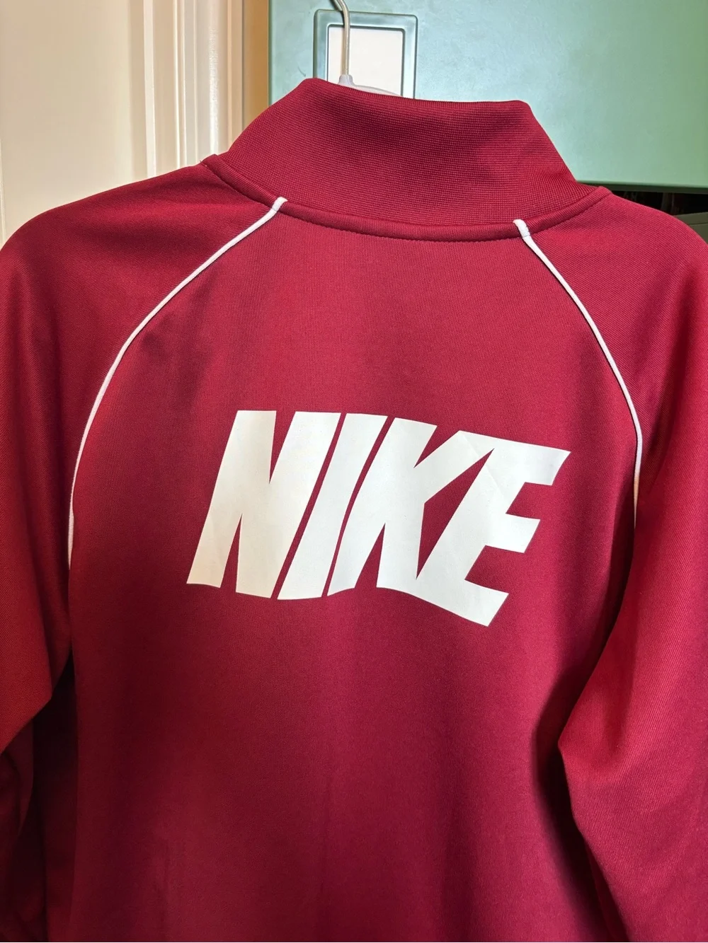 Nike track bomber jacket maroon